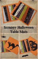 Reversible Halloween table mats