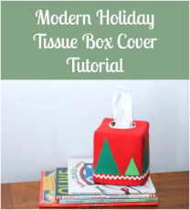 Modern Christmas Tissue Box Cover pattern