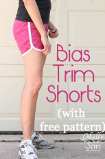 Bias trimmed shorts for women
