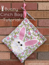 Easter Bunny Cinch Bag Tutorial