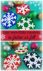 Christmas sewing: easy snowflake coasters