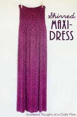 Easy Women's Shirred Maxi Dress Tutorial