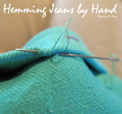 Hemming Jeans by Hand