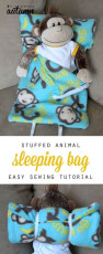 Sleeping bag for a stuffed animal tutorial