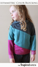 Asymmetrical Color Blocking on Knits