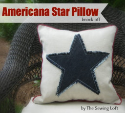 Americana Star Fringe Pillow
