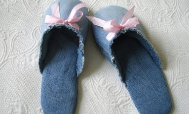How to Make Slippers From Jeans
