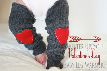 Valentine’s Day Sweater Baby Leg Warmers