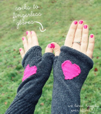 Fingerless Gloves Made From Socks!