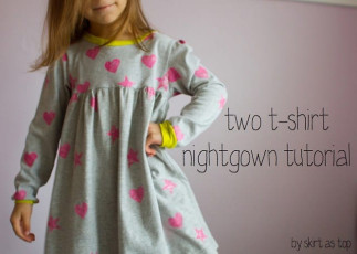 Two T-shirt Nightgown Tutorial