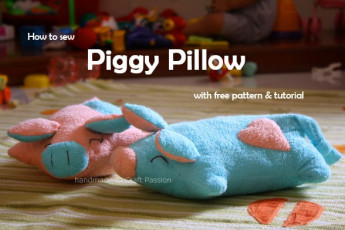 How to Sew a Piggy Pillow with Free Pattern and Tutorial