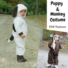 Puppy and Monkey Costume (2T) Free PDF Pattern