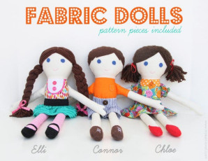 Girls and Boy Fabric Dolls FREE Pattern and Tutorial