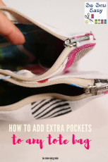 How to add extra pockets to any tote bag
