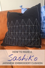 Sashiko Quilting Tutorial: How to Make a Japanese Embroidery Cushion