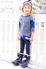 FREE Sewing Pattern and Tutorial: Sweatshirt Tunic for Girls