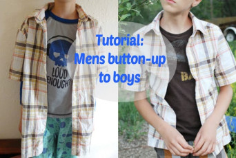 FREE Tutorial: Men's button-up shirt to boys