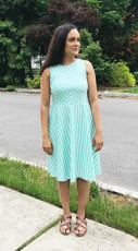 Mixed Stripe Flare Dress FREE Pattern and Tutorial
