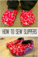 FREE Sewing Tutorial: Slippers for Christmas