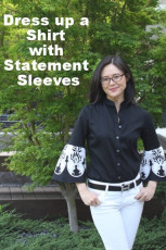 FREE Tutorial: Upcycled Shirt with Statement Sleeves