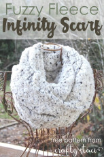 Fuzzy Fleece Infinity Scarf FREE Sewing Pattern