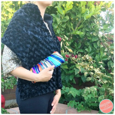 Faux Fur Wrap with Fleece-Lining FREE Sewing Pattern