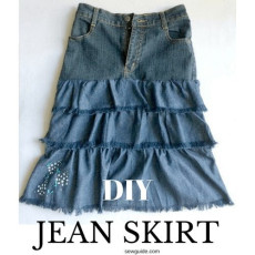 FREE Tutorial: How to Cut Up Your Jeans and Sew a Skirt