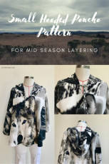 Small Hooded Poncho FREE Pattern – For Mid Season Layering