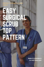 Easy Surgical Scrub Top FREE Pattern