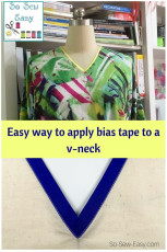 Easy Way to Apply Bias Tape to a V-neck Tutorial