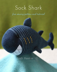 Sock Shark Free Sewing Pattern