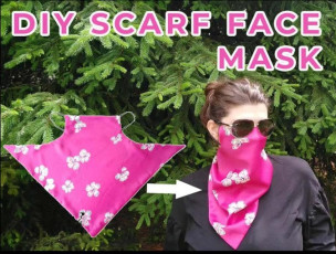 DIY Scarf Face Mask Free Sewing Pattern