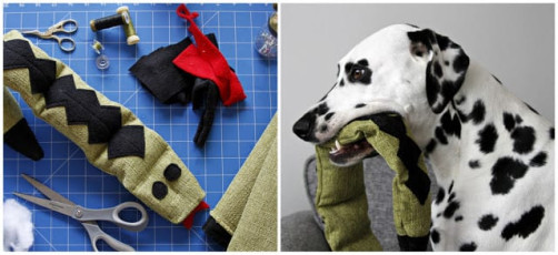 DIY Squeaky Stuffed Snake Dog Toy FREE Sewing Tutorial