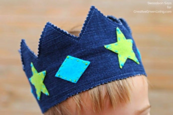 Upcycled Denim Play Crown FREE Sewing Pattern and Tutorial