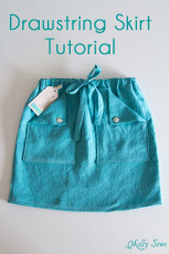 Drawstring Skirt FREE Sewing Tutorial