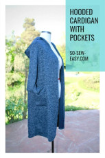 Hooded Cardigan with Pockets FREE Sewing Pattern and Tutorial