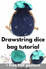 Drawstring Dice Bag FREE Sewing Pattern