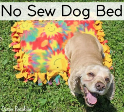Fleece No-Sew Dog Bed FREE Tutorial