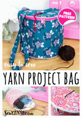 Yarn Project Bag FREE Sewing Pattern and Tutorial