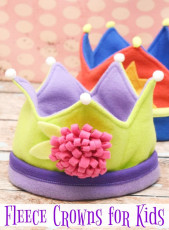 Kids Fleece Crown FREE Sewing Pattern and Tutorial