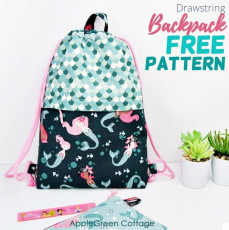 Large and Small Drawstring Backpack FREE Sewing Tutorial