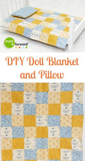 DIY Quilted Doll Blanket and Pillow FREE Tutorial