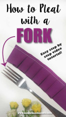 FREE Tutorial: How to Make Pleats with a Fork