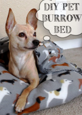 DIY 10 Minute Pet Burrow Bed FREE Sewing Tutorial