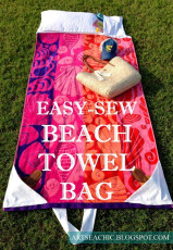Easy-Sew Beach Towel Bag FREE Tutorial