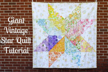 Giant Vintage Star Quilt FREE Tutorial