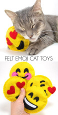 Felt Emoji Cat Toys FREE Sewing Pattern and Tutorial
