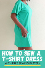 T-Shirt Dress Free Sewing Pattern and Tutorial