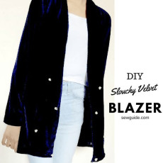 Slouchy Velvet Blazer FREE Sewing Pattern and Tutorial