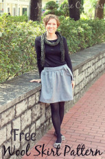 Wool Skirt FREE Sewing Pattern and Tutorial